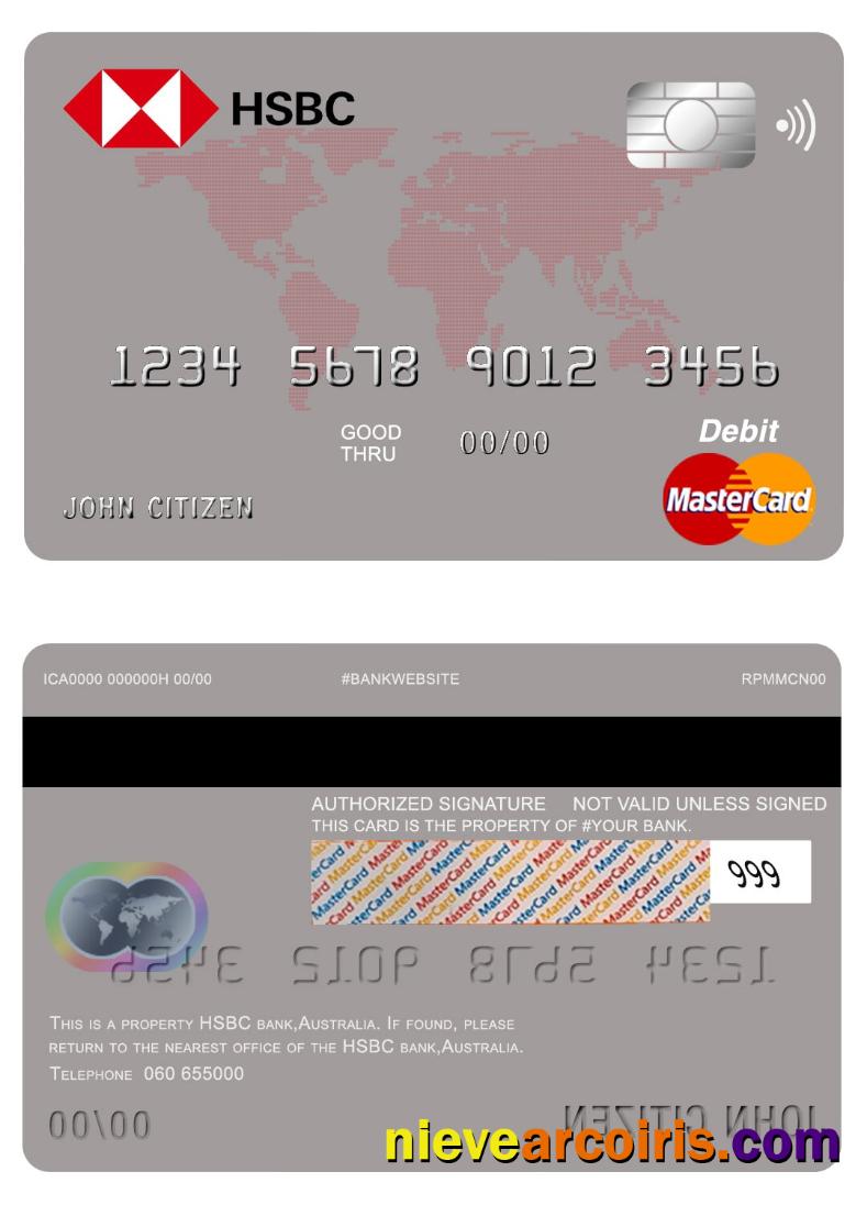 Australia HSBC bank mastercard